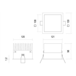Falk recessed spotlight